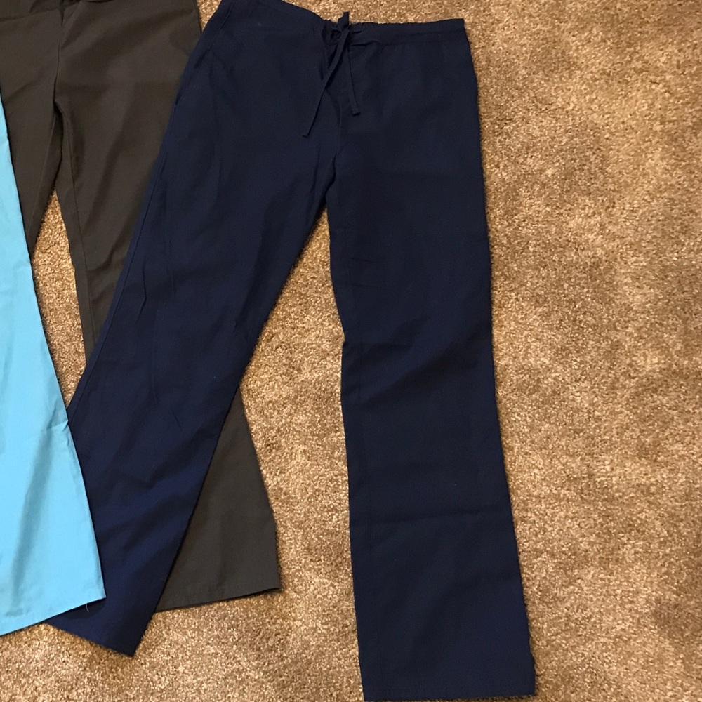 Navy Cherokee XXS drawstring flare scrub pants